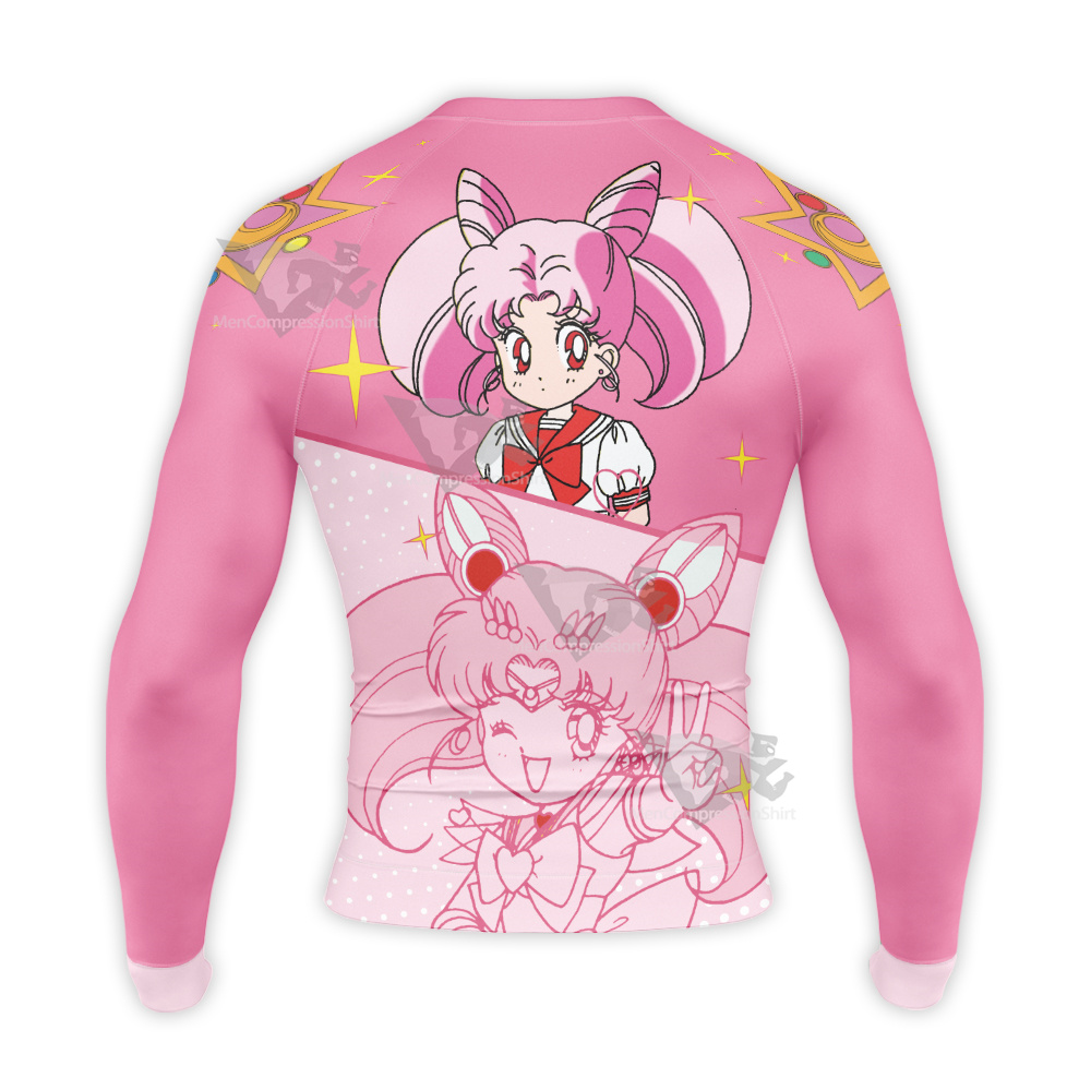 Sailor Moon Chibiusa Pink Long Sleeve Compression Shirt