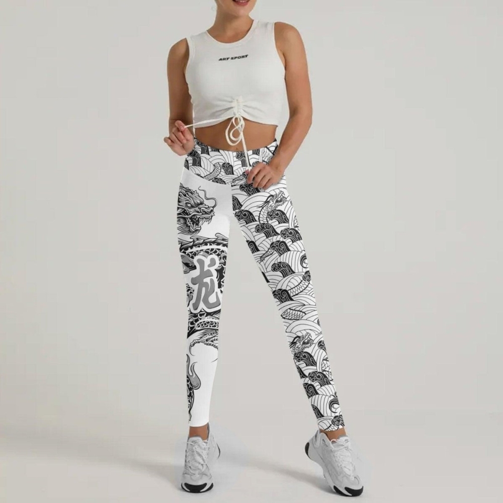 Samurai Dragon Women Compression Legging