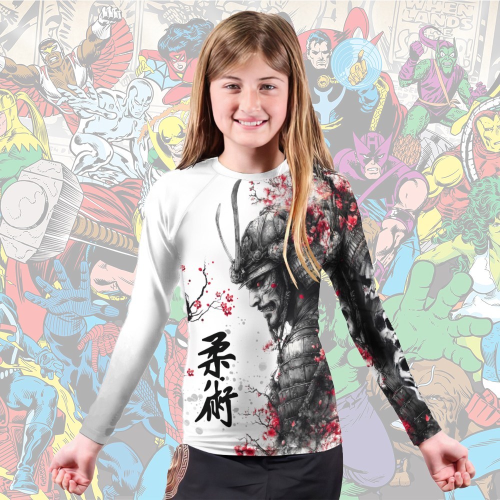 Samurai Jiu Jitsu Kids Long Sleeve Compression Shirt