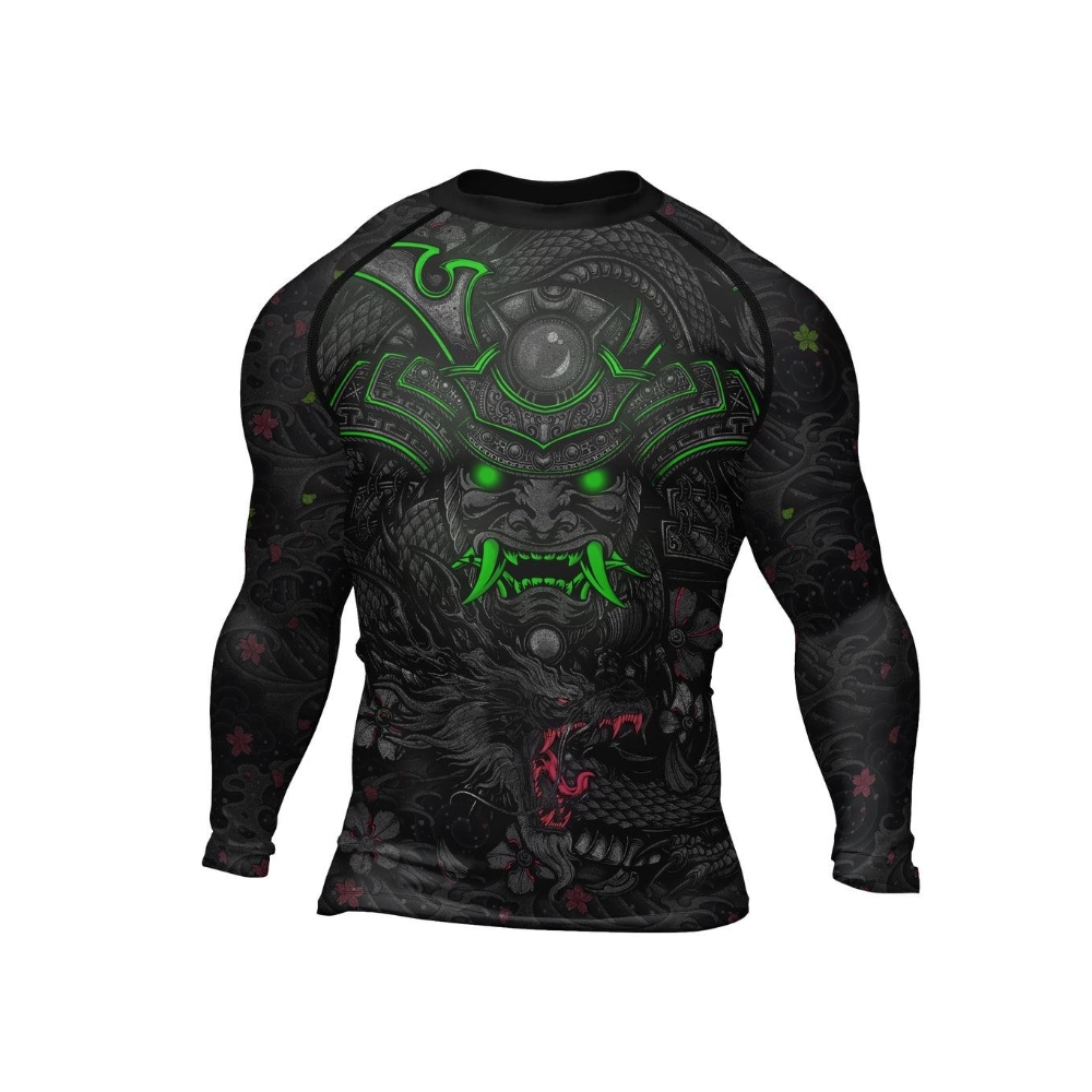 Samurai Oni Fusion Mens Long Sleeve Compression Shirt