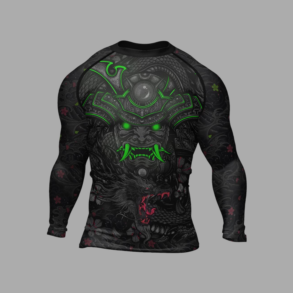 Samurai Oni Fusion Mens Long Sleeve Compression Shirt