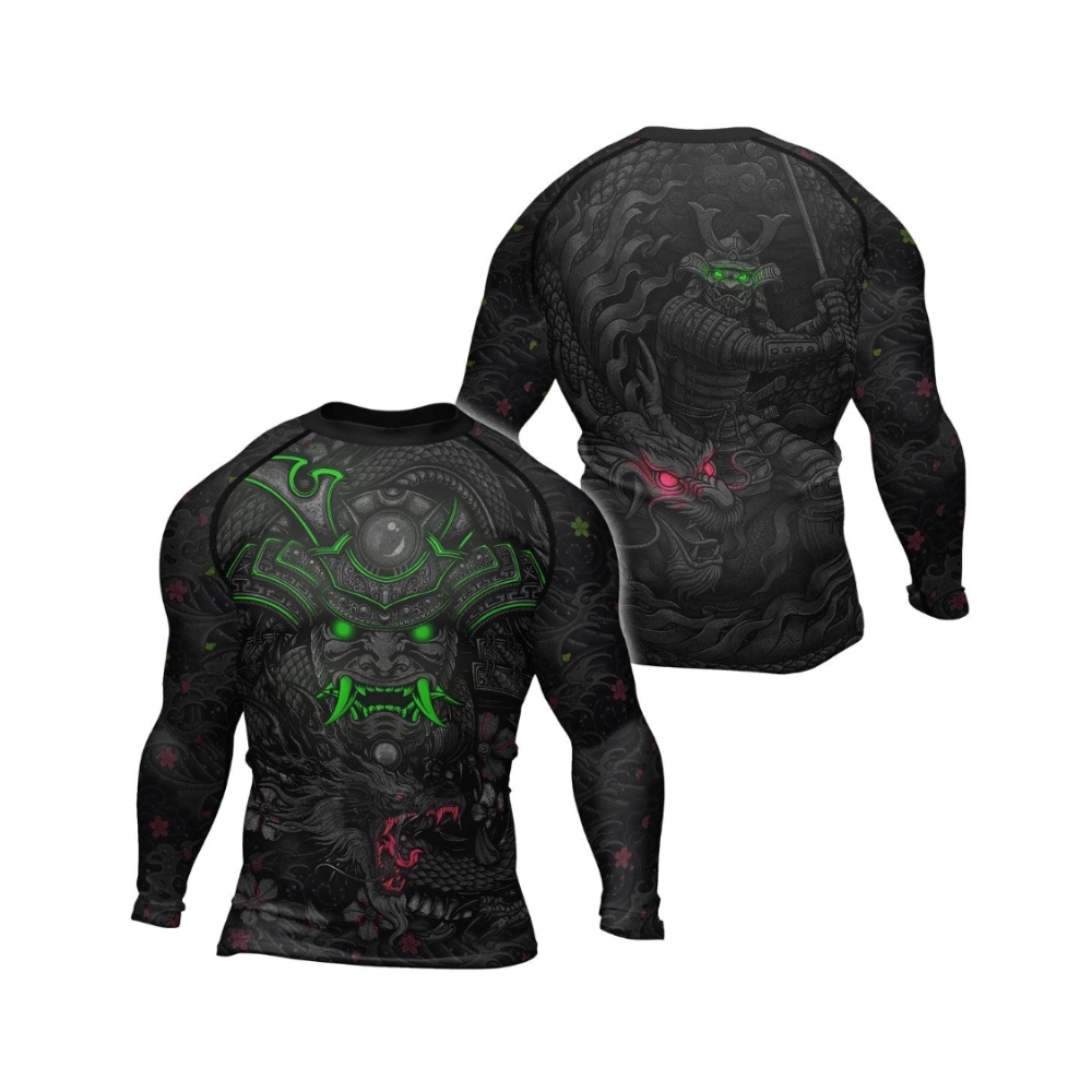 Samurai Oni Fusion Mens Long Sleeve Compression Shirt