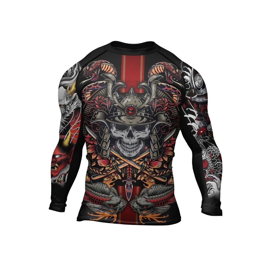 Samurai Oni Mens Long Sleeve Compression Shirt
