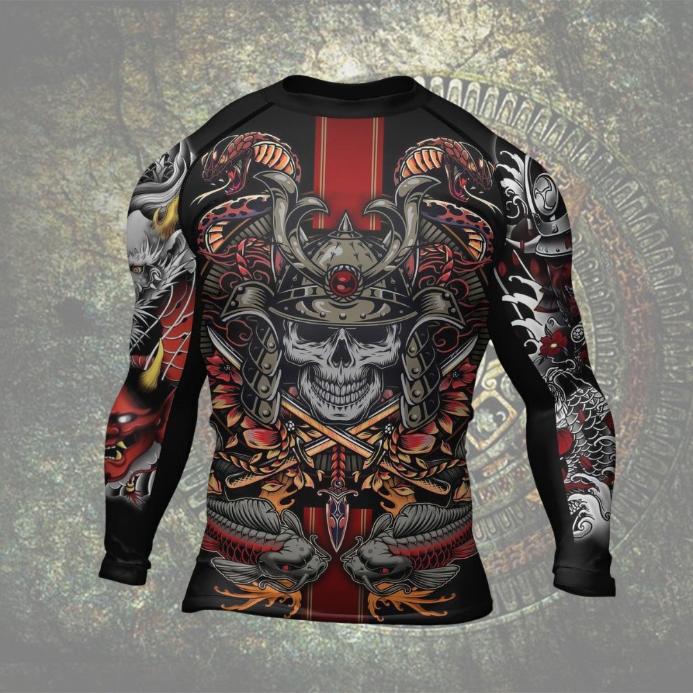 Samurai Oni Mens Long Sleeve Compression Shirt