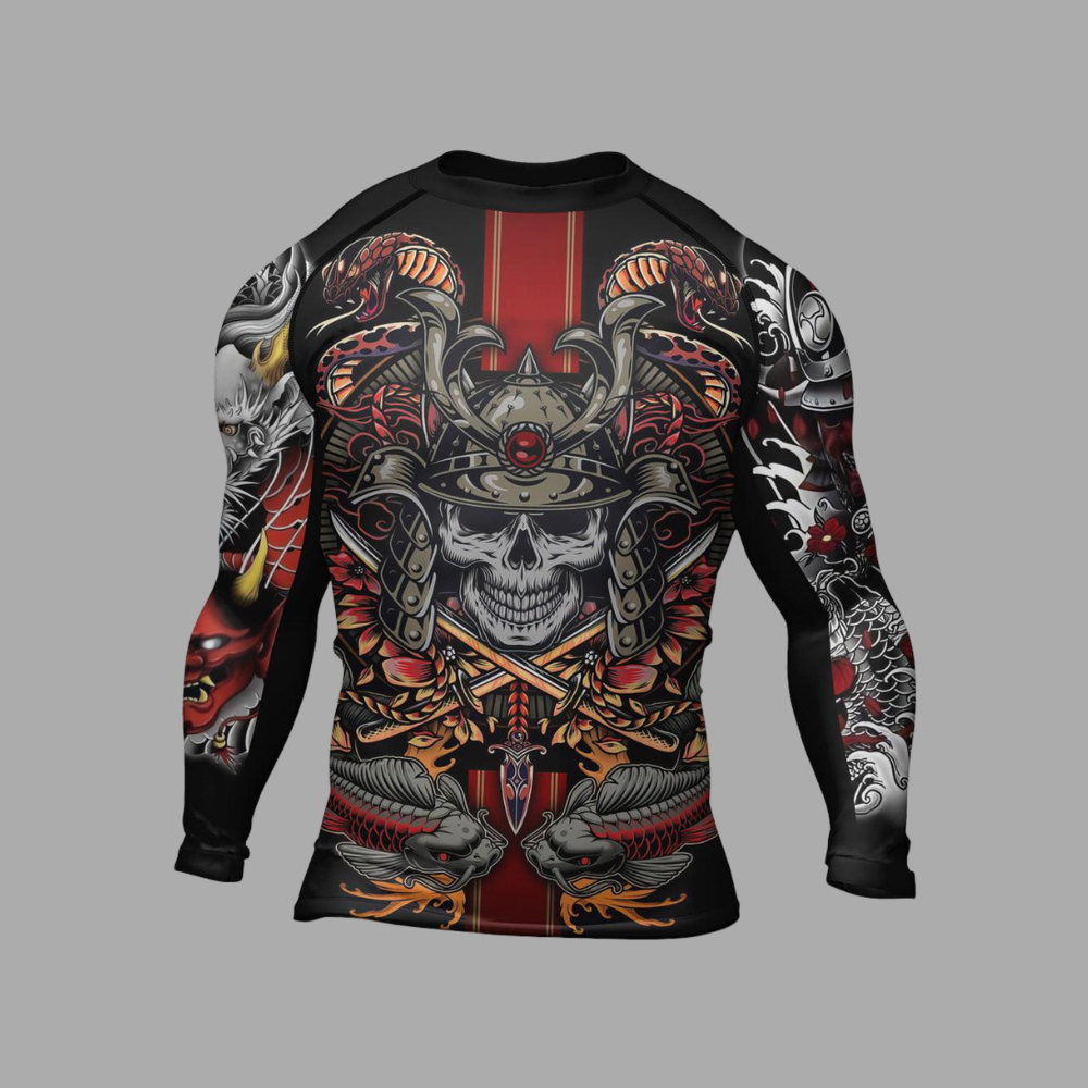Samurai Oni Mens Long Sleeve Compression Shirt