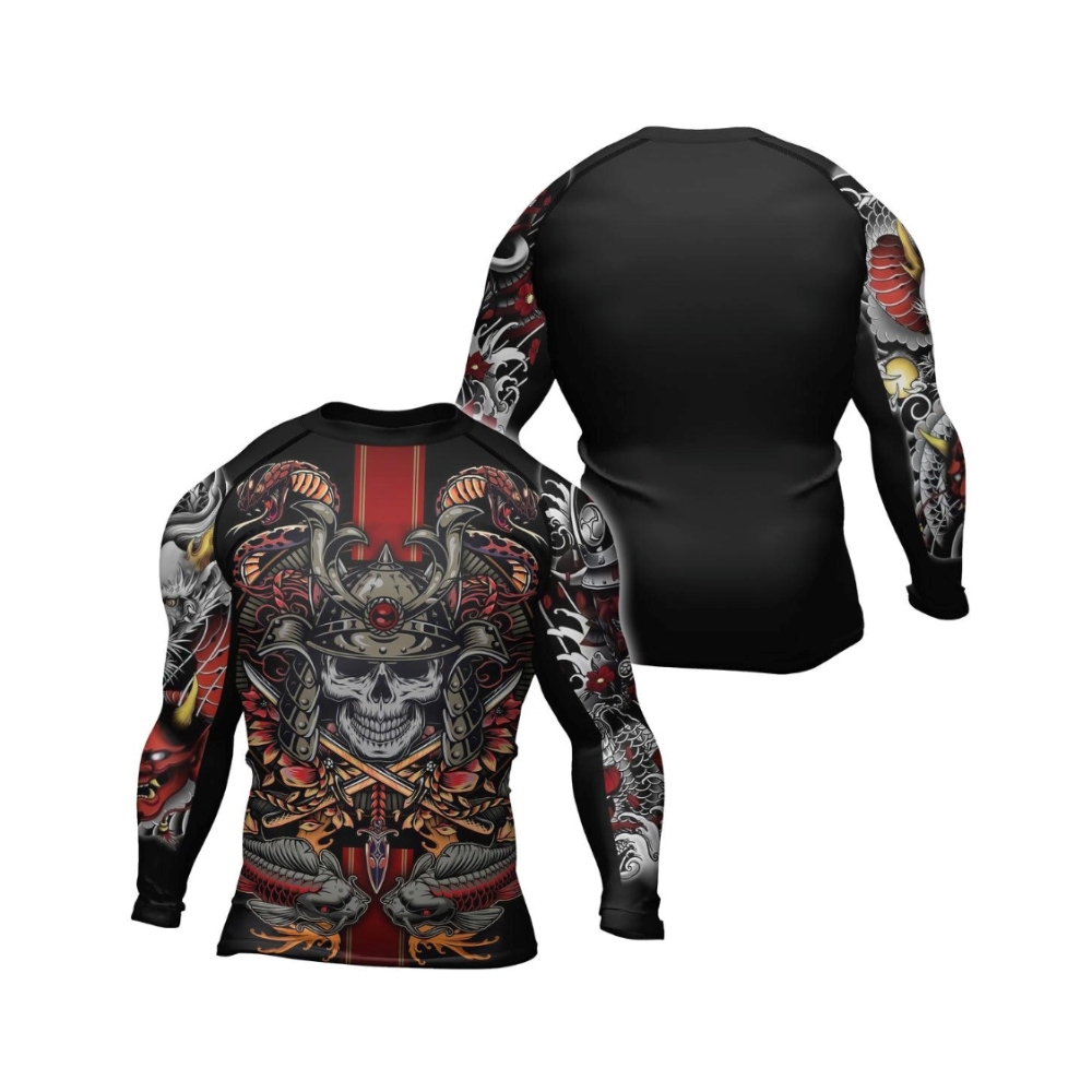 Samurai Oni Mens Long Sleeve Compression Shirt