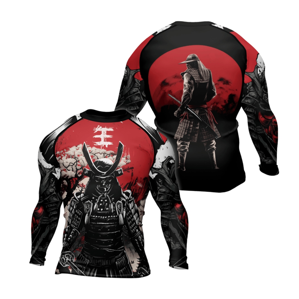 Samurai Warrior Katana Mens Long Sleeve Compression Shirt