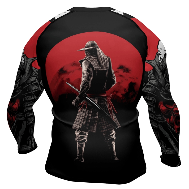 Samurai Warrior Katana Mens Long Sleeve Compression Shirt