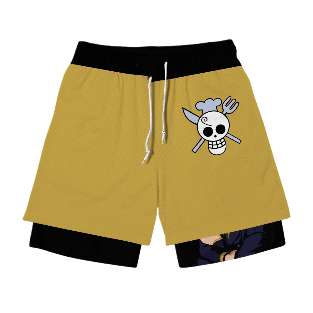 Sanji Anime Shorts Compression Gym Shorts