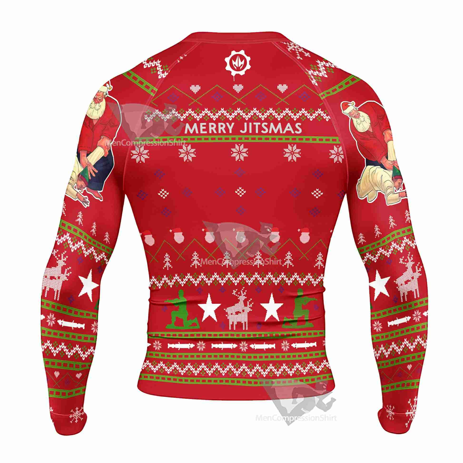 Santa Merry Jitsmas Long Sleeve Rash Guard