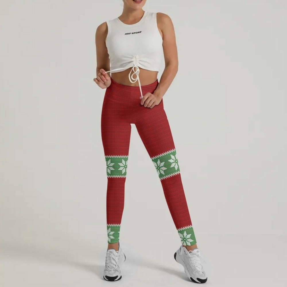 Santa & Satan Christmas Women Compression Legging