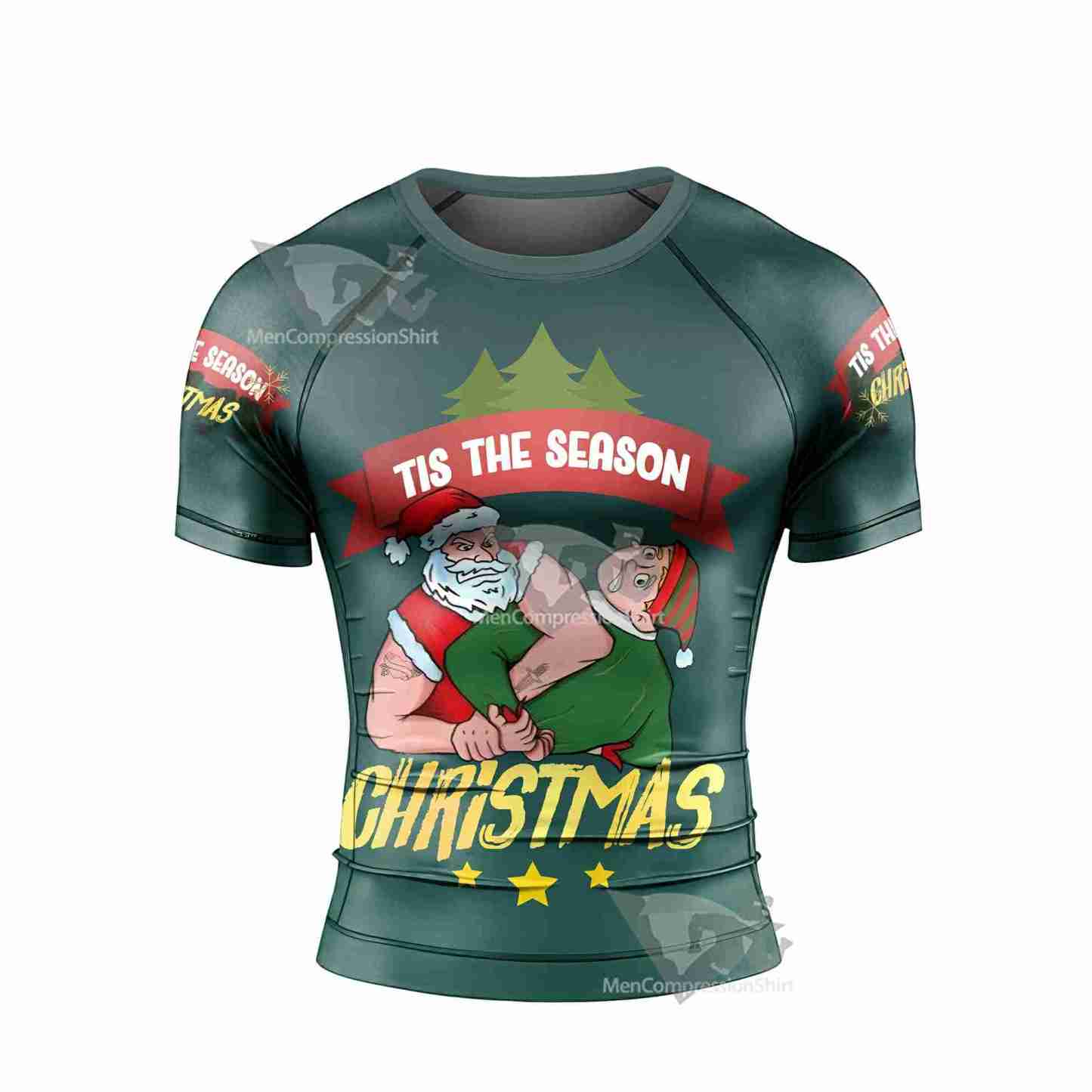 Santa Submission Short Sleeve Rashguard