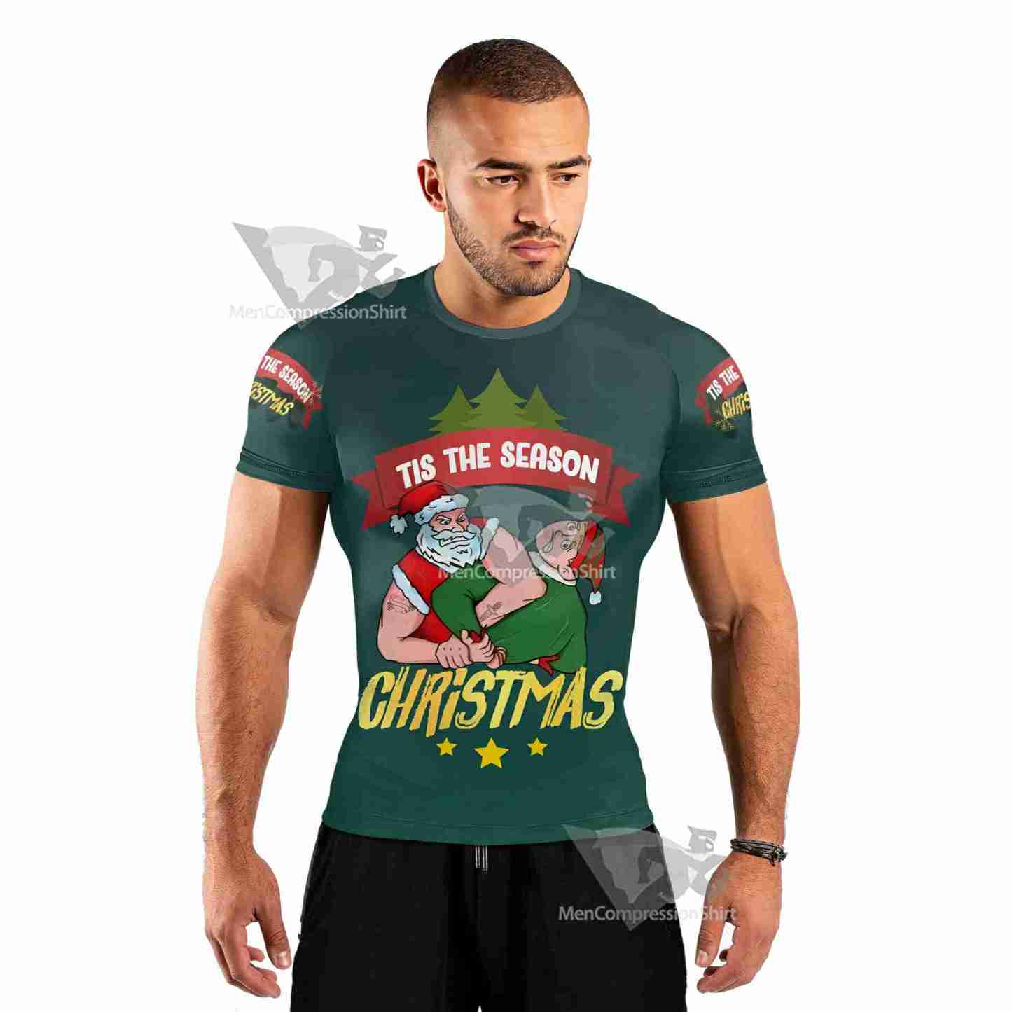 Santa Submission Short Sleeve Rashguard