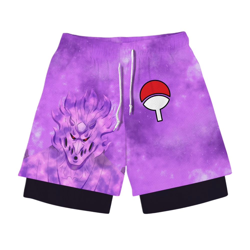 Sasuke Susanoo Anime Compression Gym Shorts