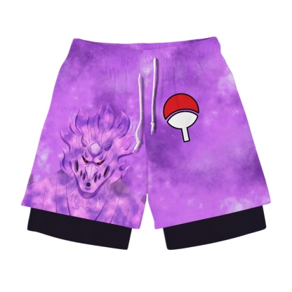 Sasuke Susanoo Anime Compression Gym Shorts