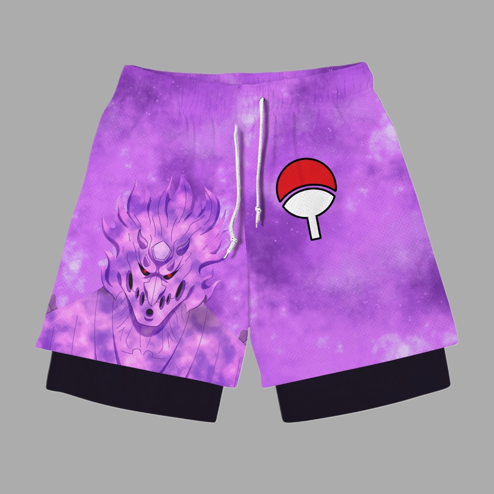 Sasuke Susanoo Anime Compression Gym Shorts