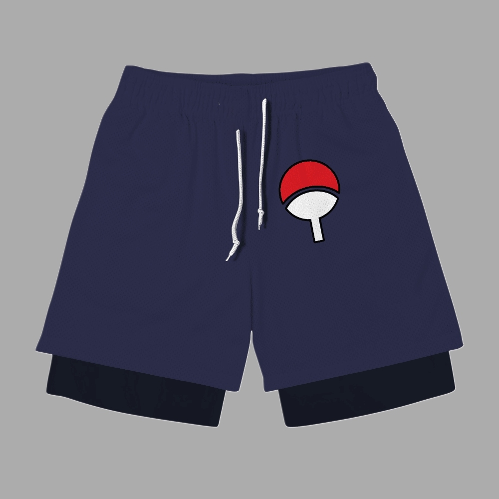 Sasuke Uchiha Anime Compression Gym Shorts