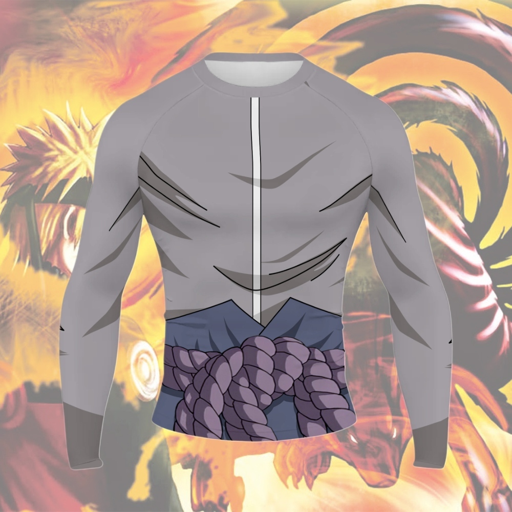 Sasuke Uchiha Men Long Sleeve Compression Shirt