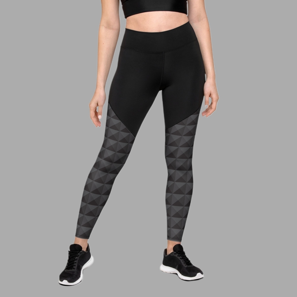Seamless Cube Pattern Women Compression Legging