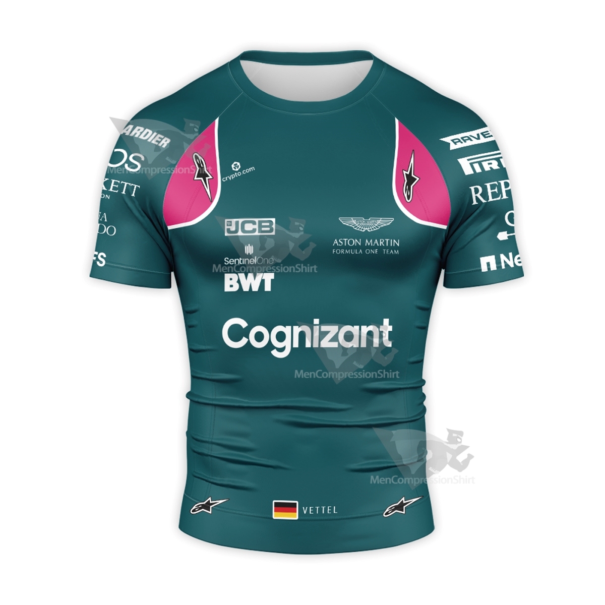 Sebastian Vettel Short Sleeve Compression Shirt