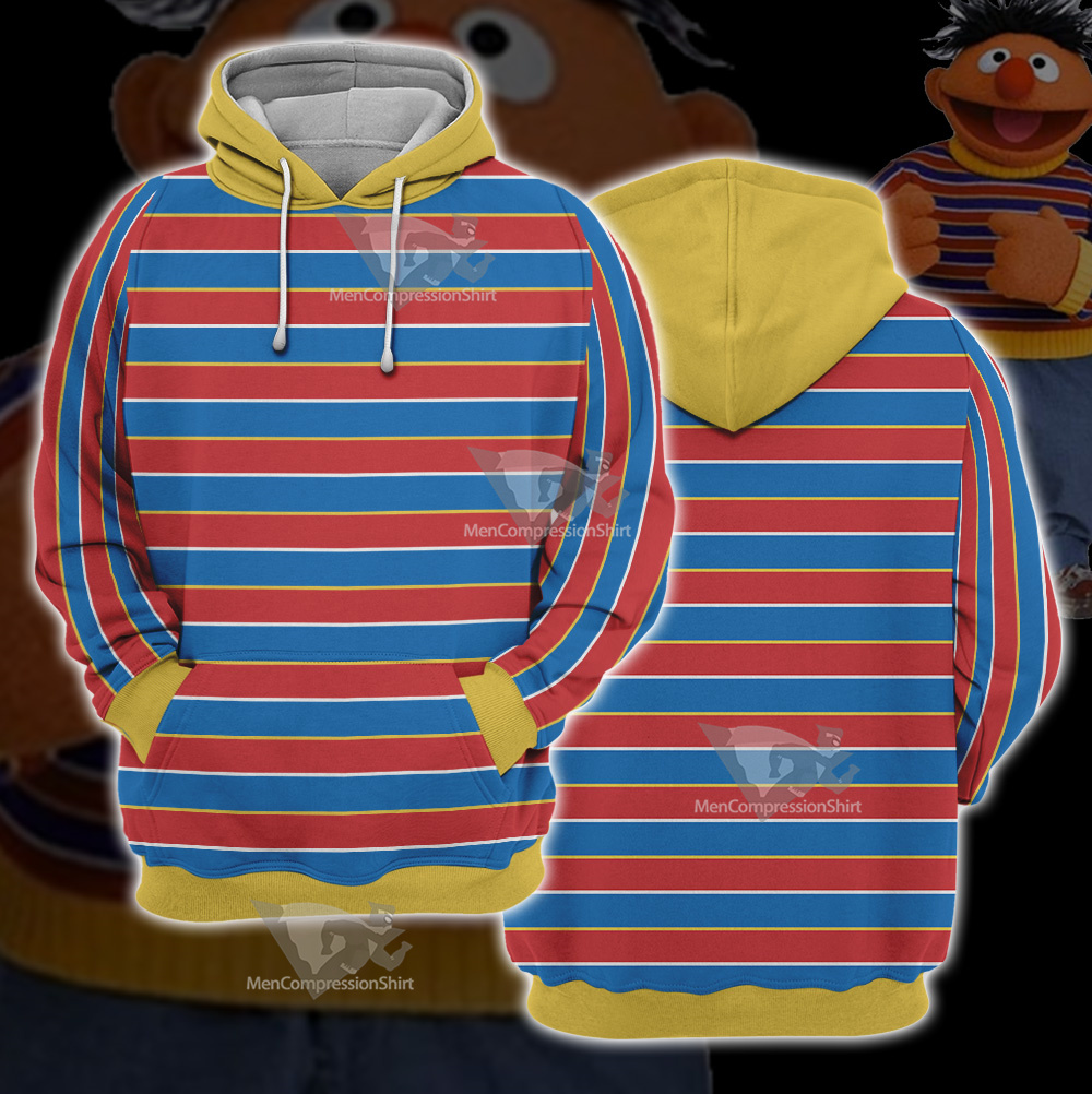 Sesame Street Ernie Line Cosplay Hoodie
