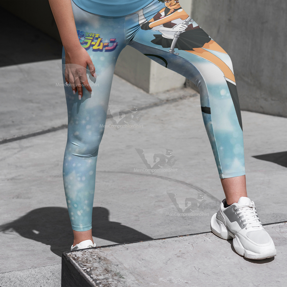 Setsuna Meioh Sailor Moon Sailor Pluto Blue Women Leggings