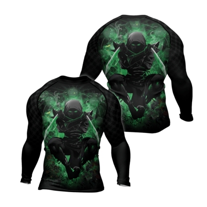Shadow Warrior Green Mens Long Sleeve Compression Shirt
