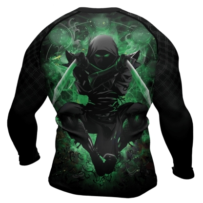 Shadow Warrior Green Mens Long Sleeve Compression Shirt