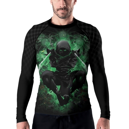 Shadow Warrior Green Mens Long Sleeve Compression Shirt