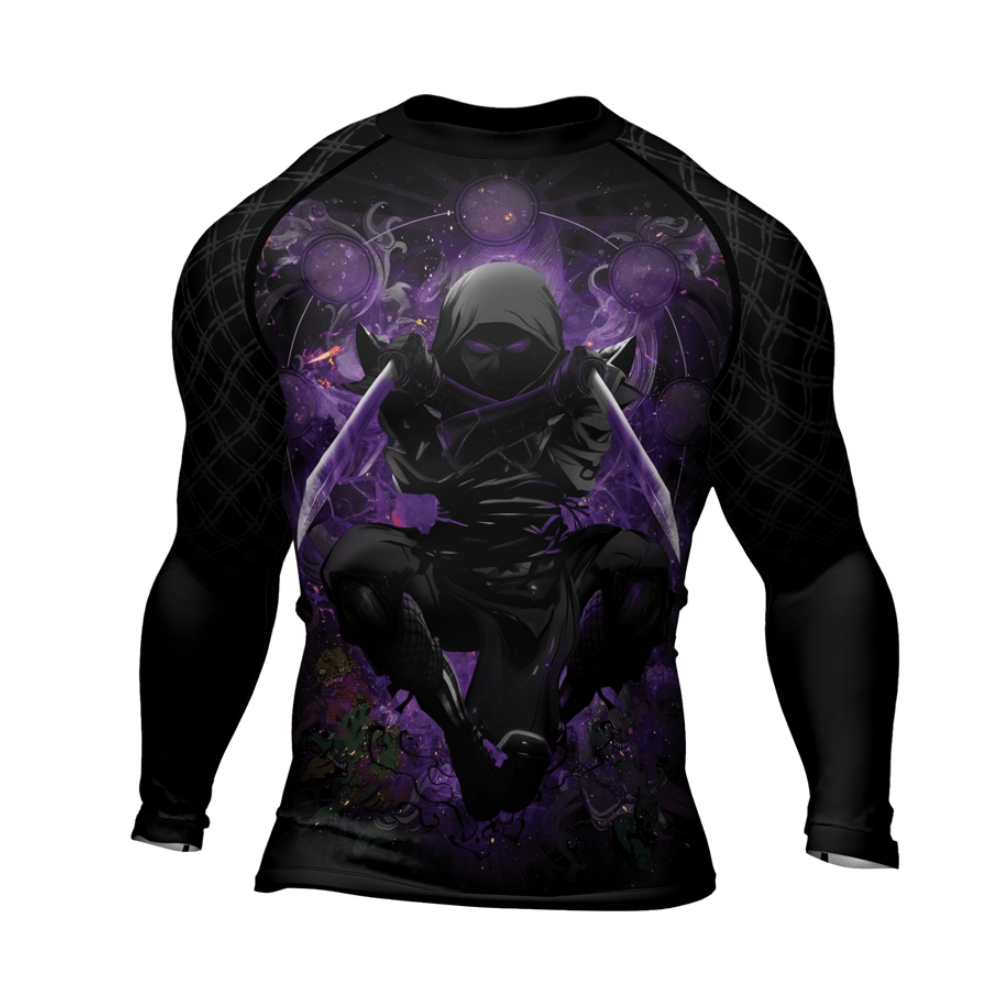 Shadow Warrior Purple Mens Long Sleeve Compression Shirt