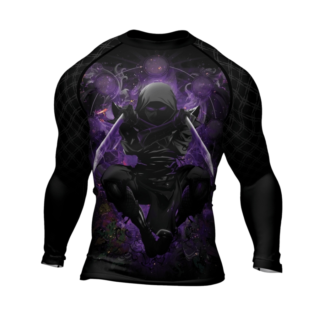Shadow Warrior Purple Mens Long Sleeve Compression Shirt