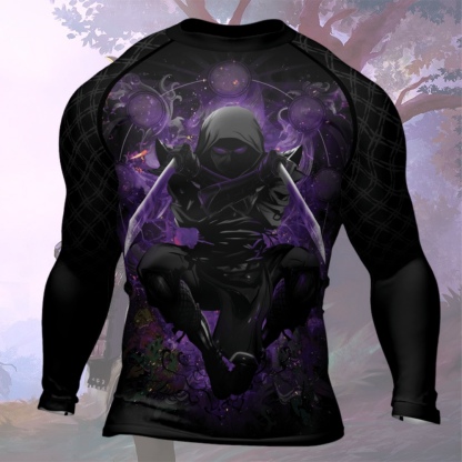 Shadow Warrior Purple Mens Long Sleeve Compression Shirt