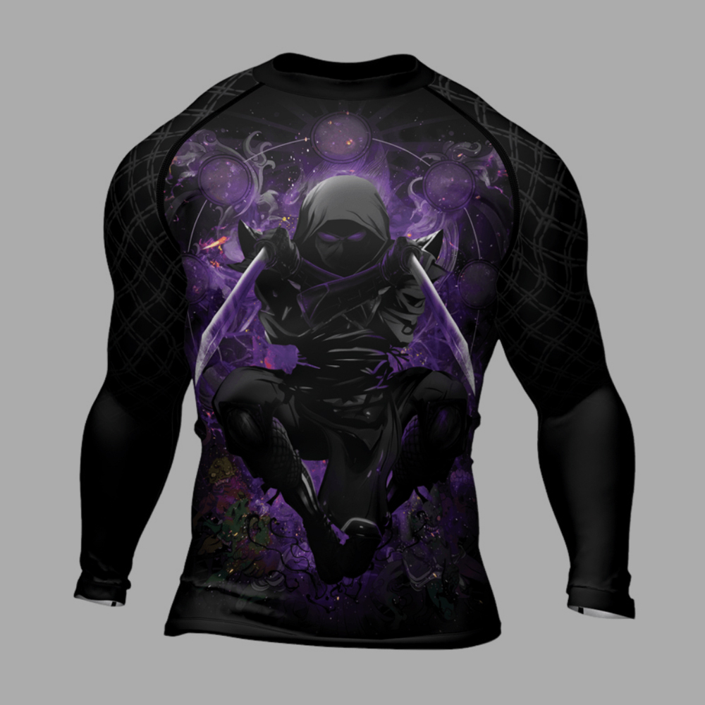 Shadow Warrior Purple Mens Long Sleeve Compression Shirt