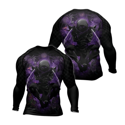 Shadow Warrior Purple Mens Long Sleeve Compression Shirt