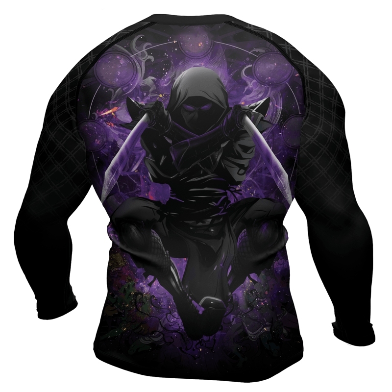 Shadow Warrior Purple Mens Long Sleeve Compression Shirt