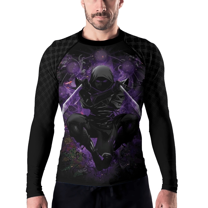 Shadow Warrior Purple Mens Long Sleeve Compression Shirt