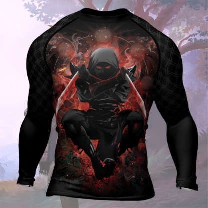 Shadow Warrior Red Mens Long Sleeve Compression Shirt