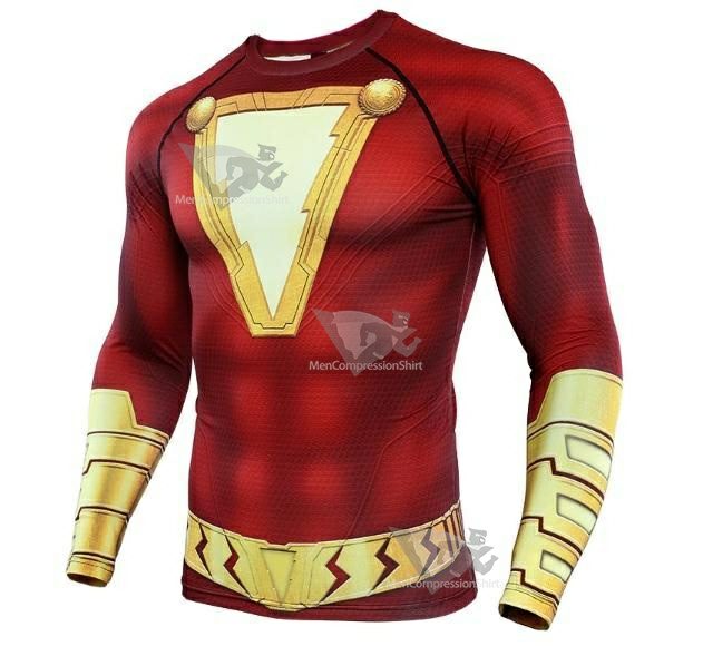 Shazam Long Sleeve Compression Rash Guard