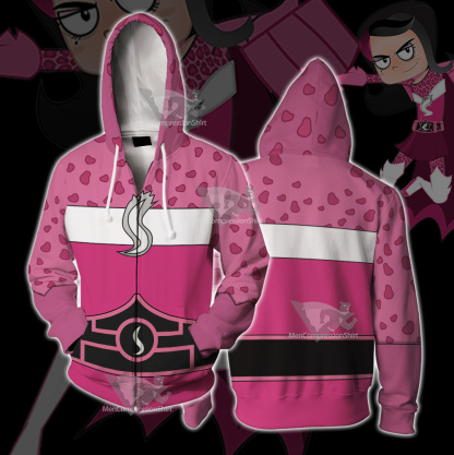 Shezow Pink Cosplay Zip Up Hoodie