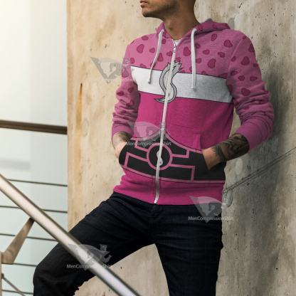 Shezow Pink Cosplay Zip Up Hoodie