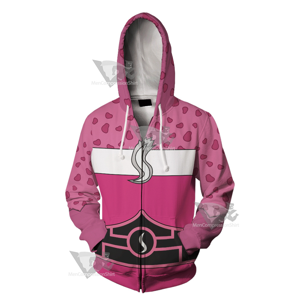 Shezow Pink Cosplay Zip Up Hoodie