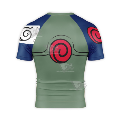Shikamaru Nara Hokage Green Short Sleeve Compression Shirt