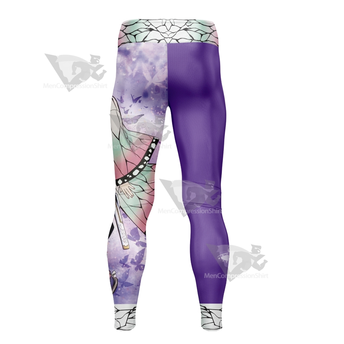 Shinobu Demon Slayer Purple Men Compression Legging