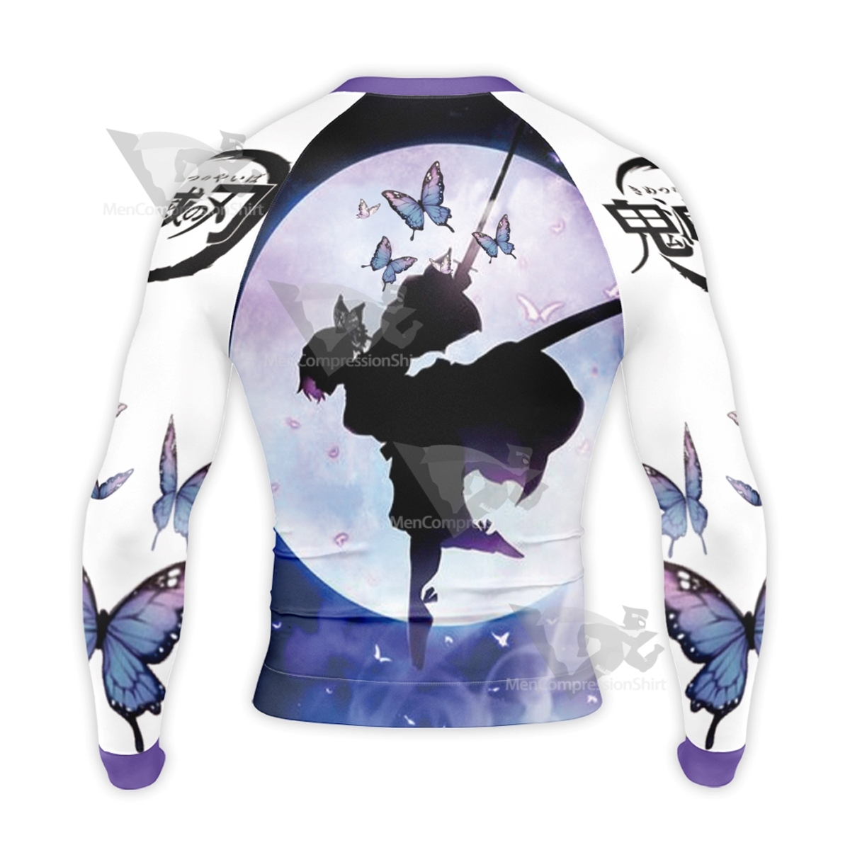 Shinobu Kocho Anime White Long Sleeve Compression Shirt
