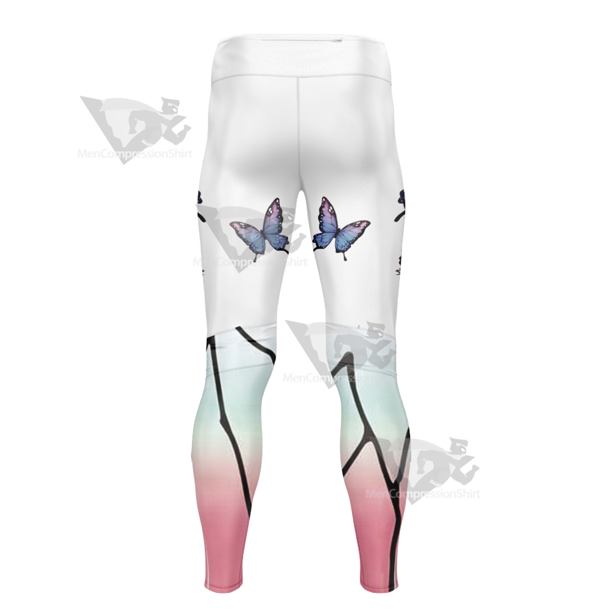 Shinobu Kocho Anime White Men Compression Legging
