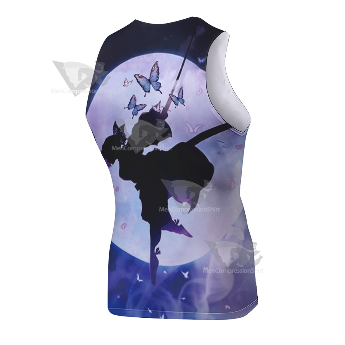 Shinobu Kocho Anime White Sleeveless Compression Shirt