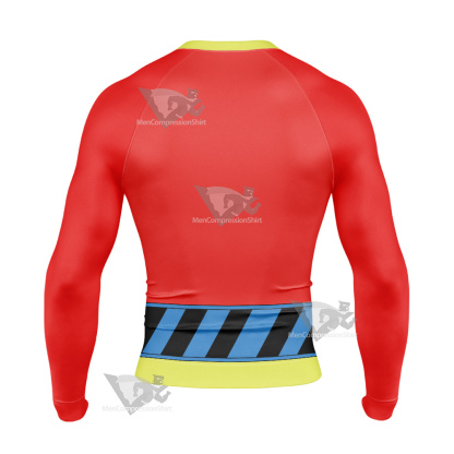 Silver Streak Red And Yellow Cosplay Long Sleeve Compression Shirt