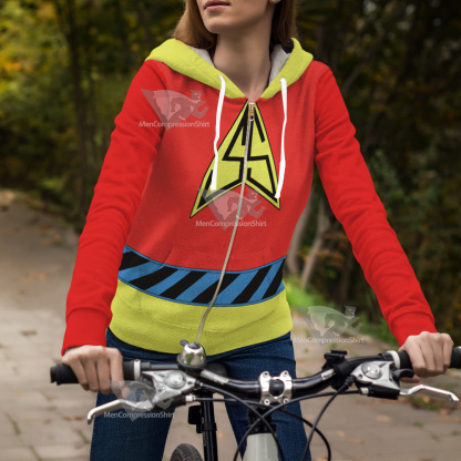 Silver Streak Red And Yellow Cosplay Zip Up Hoodie