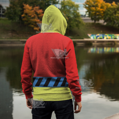 Silver Streak Red And Yellow Cosplay Zip Up Hoodie