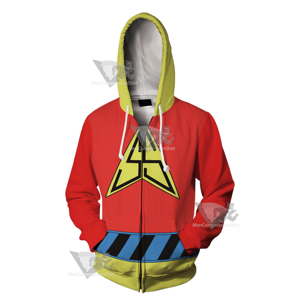 Silver Streak Red And Yellow Cosplay Zip Up Hoodie